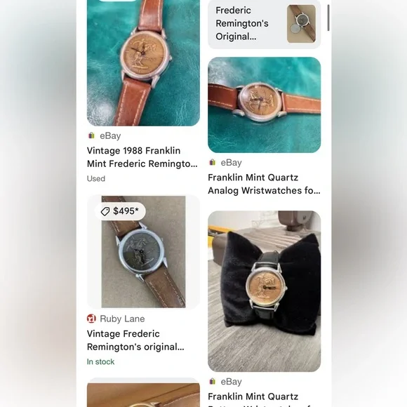 Vintage Fredric Remington museum watch 925 sterling silver bronco buster watch - Picture 15 of 15